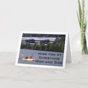 KAYAKING HUMOR AS I MISS PARENTS AT CHRISTMAS HOLIDAY CARD
