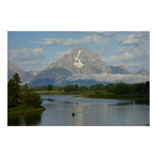 Kayaking in Grand Teton National Park Poster