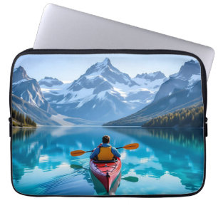 Kayaking in Mountains Beautiful Nature Laptop Sleeve