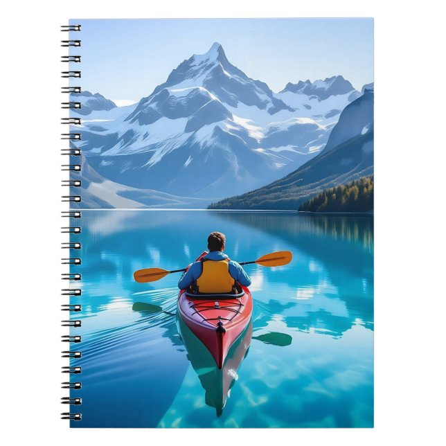  Kayaking in Mountains  Beautiful Nature Notebook (Front)