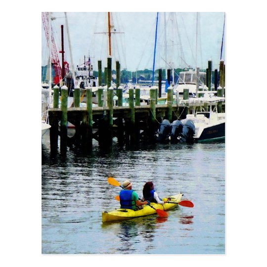 Kayaking in Newport, RI Postcard