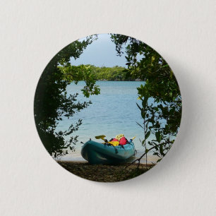 Kayaking in St. Thomas US Virgin Islands 6 Cm Round Badge