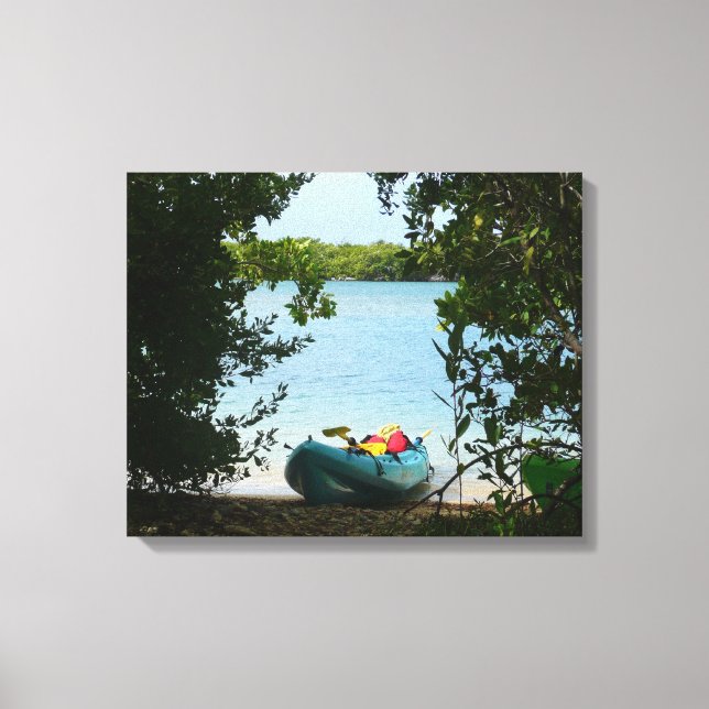 Kayaking in St. Thomas US Virgin Islands Canvas Print (Front)