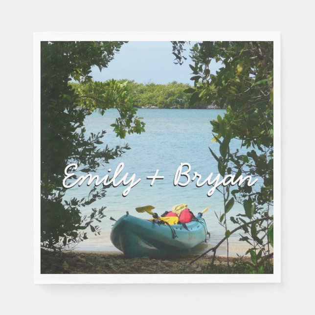 Kayaking in St. Thomas US Virgin Islands Napkin (Front)