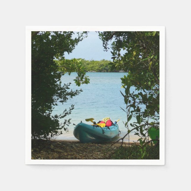 Kayaking in St. Thomas US Virgin Islands Napkin (Front)