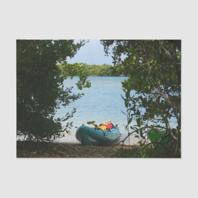 Kayaking in St. Thomas US Virgin Islands Tissue Paper (Front)