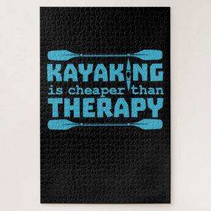 Kayaking Is Cheaper Than Therapy Jigsaw Puzzle