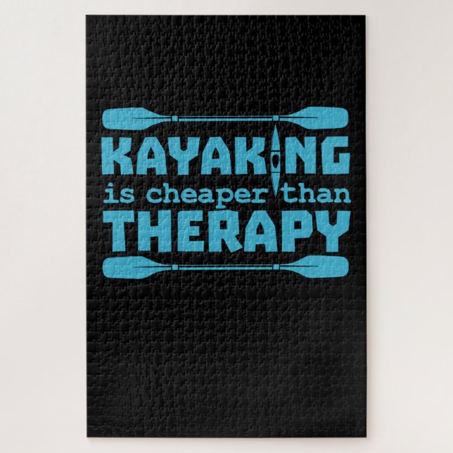Kayaking Is Cheaper Than Therapy Jigsaw Puzzle (Vertical)