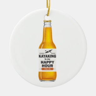 Kayaking Is My Happy Hour Ceramic Tree Decoration
