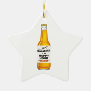 Kayaking Is My Happy Hour Ceramic Tree Decoration