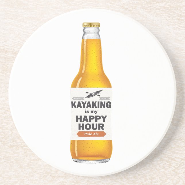 Kayaking Is My Happy Hour Coaster (Front)