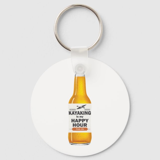 Kayaking Is My Happy Hour Key Ring (Front)