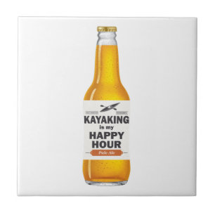 Kayaking Is My Happy Hour Tile
