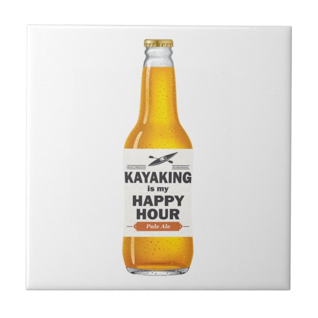 Kayaking Is My Happy Hour Tile (Front)