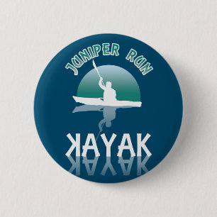 Kayaking Juniper Run - Kayak 6 Cm Round Badge