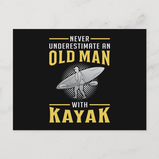 Kayaking Kayak Canoe Paddle Canoeing Funny Gift Postcard (Front)