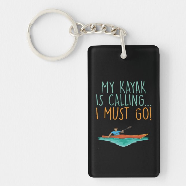 Kayaking Kayak Gift Key Ring (Front)