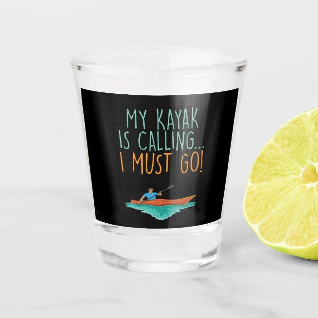 Kayaking Kayak Gift Shot Glass (Front)