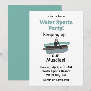 Kayaking Kayak Keeping Up Our Muscles Water Sports Invitation