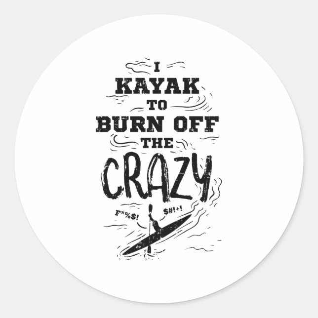 Kayaking Kayaker Classic Round Sticker (Front)