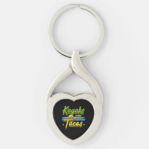 Kayaking - Kayaks and Tacos Funny Kayaking Key Ring