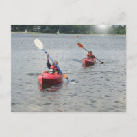 Kayaking Kids Postcard