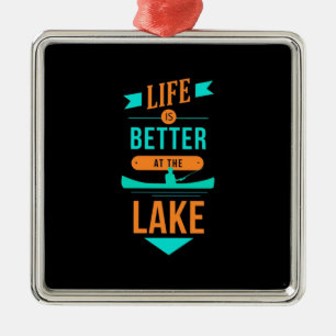 Kayaking Life Is Better At The Lake Metal Tree Decoration