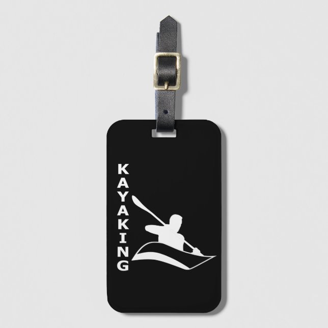 Kayaking Luggage Tag (Front Vertical)