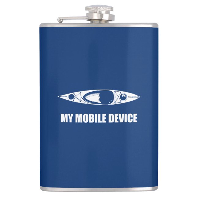 Kayaking, My Mobile Device Hip Flask (Front)