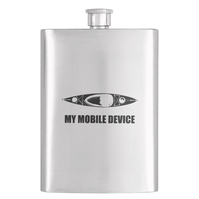 Kayaking, My Mobile Device Hip Flask (Front)