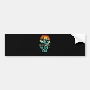 Kayaking Nature Retro Bumper Sticker