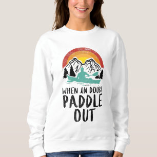 Kayaking Nature Retro Sweatshirt