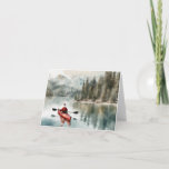 Kayaking Northwest Santa Christmas Card<br><div class="desc">This Christmas card is perfect for the kayaker during the holidays!</div>