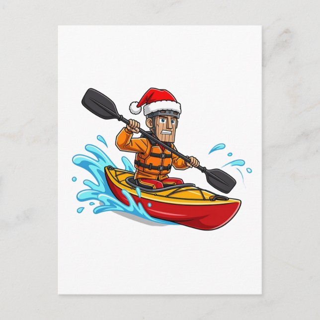 Kayaking Nutcracker Christmas 2026 Holiday Water  Postcard (Front)