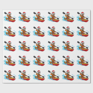 Kayaking Nutcracker Christmas 2026 Holiday Water  Wrapping Paper