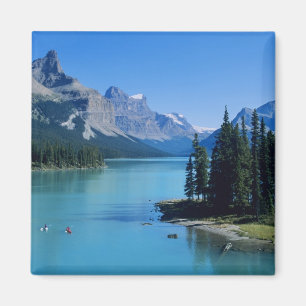 Kayaking on Maligne Lake at Spirit Island Magnet