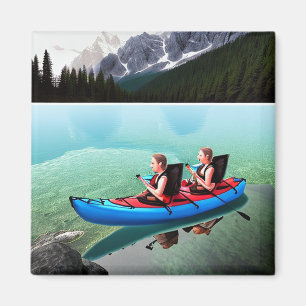 Kayaking on Turquoise Water Magnet