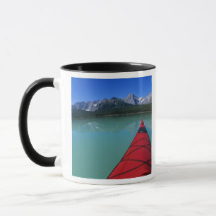Kayaking on Waterfowl Lake below Howse Peak Mug