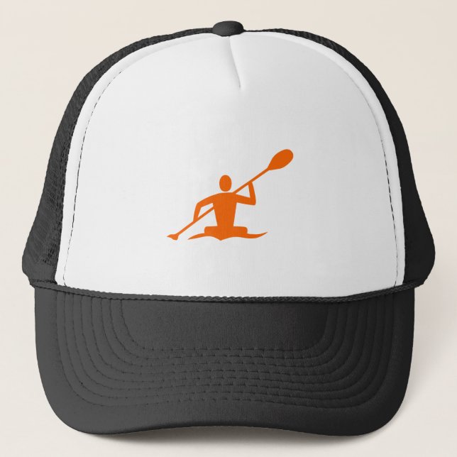 Kayaking - Orange Trucker Hat (Front)