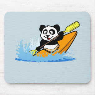 Kayaking Panda Mouse Mat