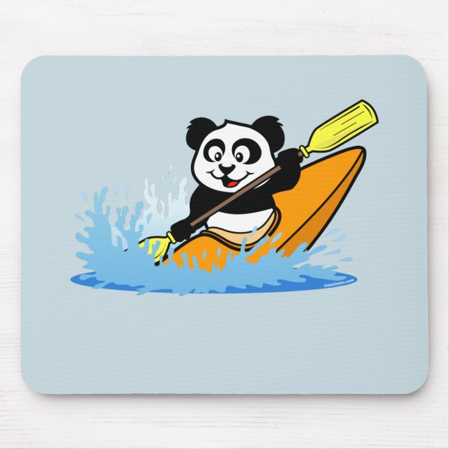 Kayaking Panda Mouse Mat (Front)