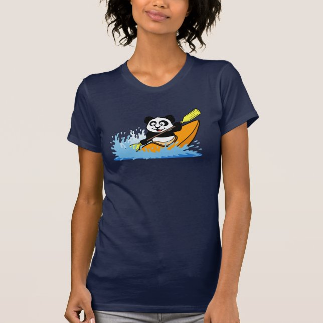Kayaking Panda T-Shirt (Front)