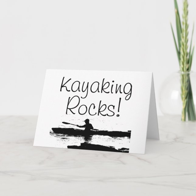 Kayaking Rocks! Card (Front)