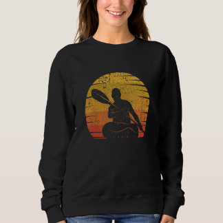 Kayaking Silhouette Kayak Lover Canoe Retro Kayake Sweatshirt