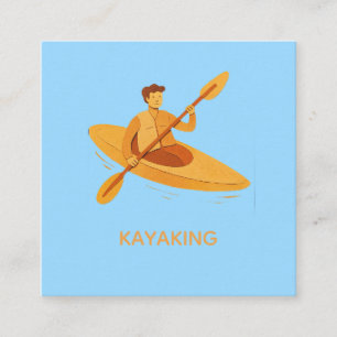 Kayaking Square Business Card