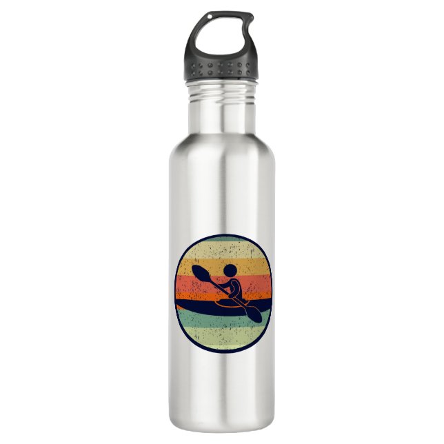 Kayaking Sunset Cool Lake Kayak 710 Ml Water Bottle (Front)