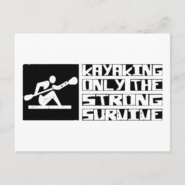 Kayaking Survive Postcard (Front)