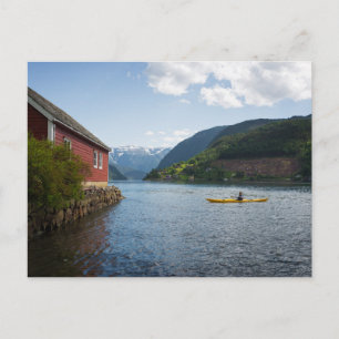 Kayaking the Hardangerfjord in Norway Postcard