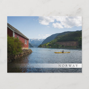 Kayaking the Hardangerfjord in Norway Postcard