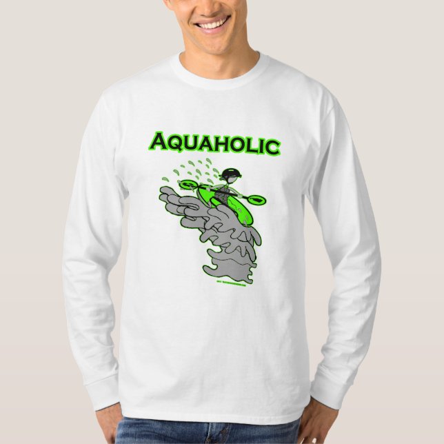 Kayaking Whitewater Silhouette T-Shirt (Front)